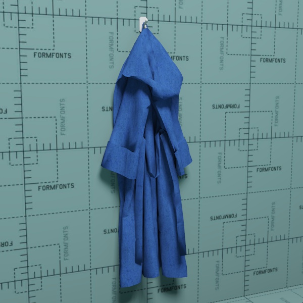 A hanging bathrobe in various 
colours. Hook incl.... 