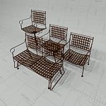 Barcelona Patio Seating in 
Wrought Iron<br>...