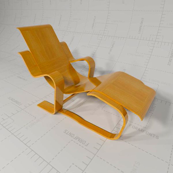 Wood "Reclining Chair" by Marcel 
Breue.... 