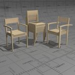 Kiteen Joki chairs. Stackable. Solid birch.