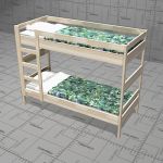 Kiteen Kuusamo bunk bed. Solid birch. 160 x 91 x 2...