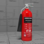 Low poly CO2 extinguisher