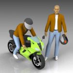 Biker in riding and standing poses.
Improved vers...