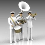 Royal Canadian Navy military band. 
Contains horn...