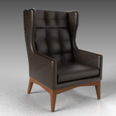 James Harrison, wing chair from 
West Elm. 