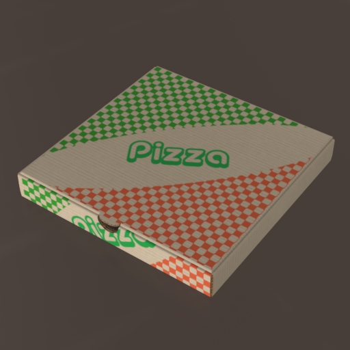 Genericcardboard pizza boxes. Note: 
the pizza mo.... 
