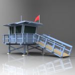 Generic american style lifeguard 
station