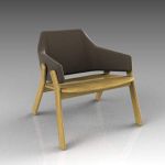 Blu Dot Clutch leather lounge chair