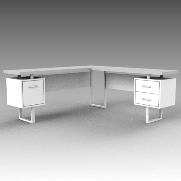 Darrol L-shaped corner desk. Both 
sides against .... 