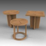 A collection of three side/drink 
tables from Lin...