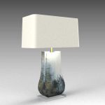 Arteriors Page table lamp. Ceramic on 
glass base...