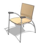 Moulded plywood seat with stainless steel tubing f...