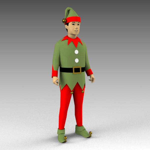 Child in elf costume. 