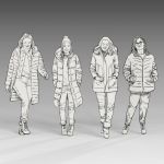 Sketchy Winter People set 3 (female)