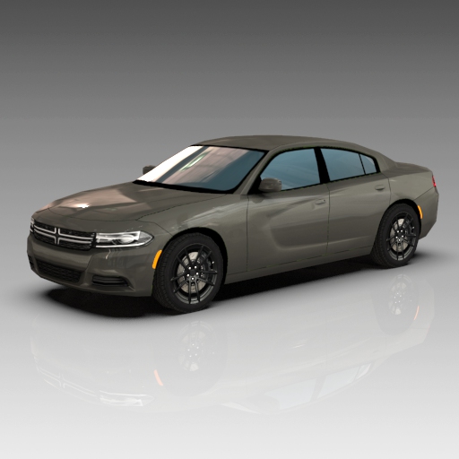Dodge Charger Low Poly Set. 