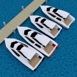 Very low poly (200 faces) 10 
meter yachts, for m...