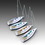 Very low poly sailing yachts for use 
in marinas ...