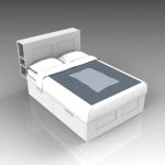 Brimness bed by IKEA. Standard 
double in white w...