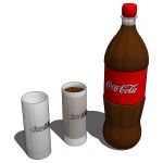 Coca Cola® petbottle and two stained glasses (...
