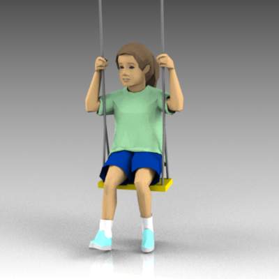 Young child on a swing. Model comes complete with .... 