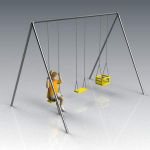 Children's swings; figure included