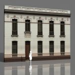 Neo Classical Facade 30 (textured 
low poly model...