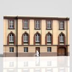 Neo Classical Facade 40 (textured 
low poly model...