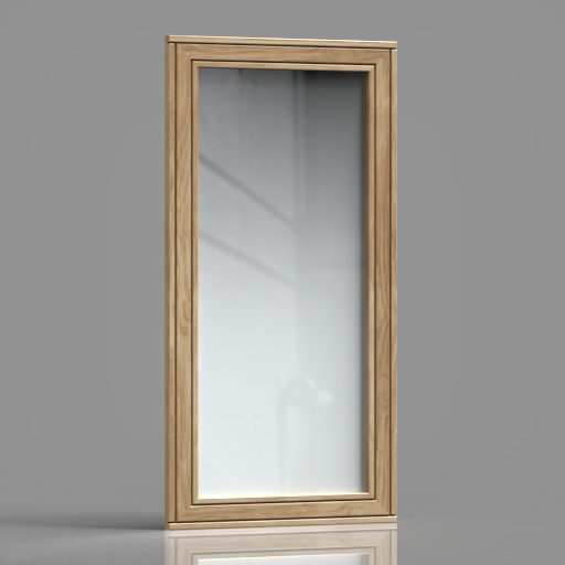 Field Rectangular Wood Mirror. 