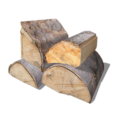 4no. realistic seasoned split logs for use under s.... 