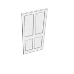 838 I4XPP door (4 solid panels)