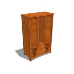 Arts and Crafts Style Armoire. Doors open. Fully f...