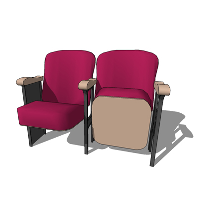 Folding theatre seat (American Standard sizes). 