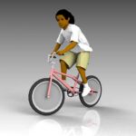Teenage girl on bmx bike