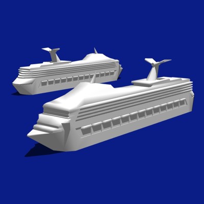 Cruise Ship. Based on the Carni Line. White-On-Whi.... 