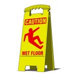 Compact portable Wet Floor Sign. Janitorial Servic...