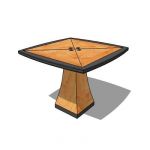 Gaming Table shown in maple with black accents.