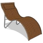 Rattan lounger for both indoor and outdoor