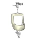 Wall Hung Urinal. Includes Flushometer and Drain a...