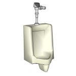 Contemporary Urinal of a more rectilinear design t...