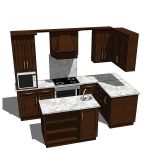 Complete kitchen with oven and microwave and separ...