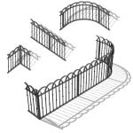 Wrought iron railing set to place around a yard or...