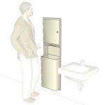 Stainless Semi Recessed Towel Dispenser and Trash ...