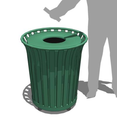 Large Trash Receptacle. Component based on the 