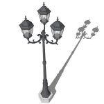 Antique style cast iron lamp post for outdoor deco...