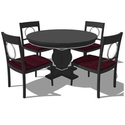 Taylor Dining Set. Shown wih 4 chairs. Polycount i.... 