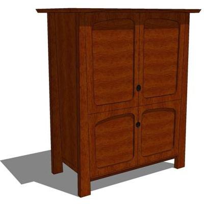 Arc Armoire. Shown in Cherry finish.. 