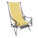 Spanish style wrought iron lounge chair by La Forj...