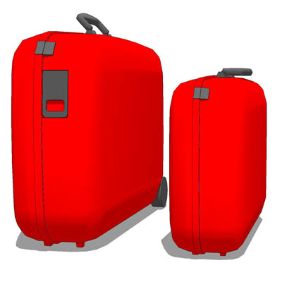 Matching Samsonite-type suitcases. 