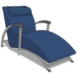 Fabric upholstered lounger c/w neck rest for inter...