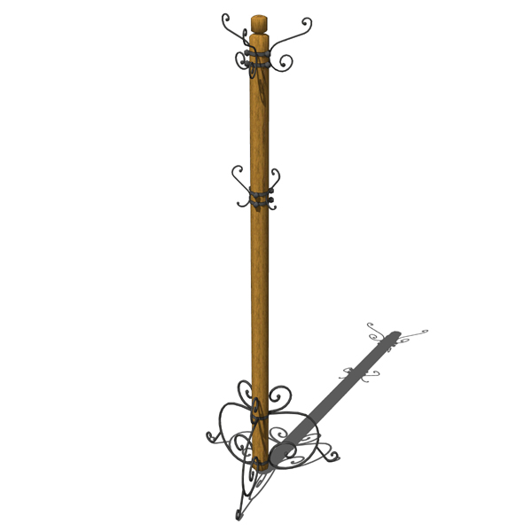 Wood and iron spanish style coat hanger by Muebles.... 